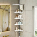 1 piece corner shower bar - shower bar organizer, floor standing shower towel rack corner waterproof, suitable for bedrooms
